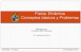 Física: Dinámica Conceptos básicos y Problemas avalcarc/FIS109A/08_  · PDF file Método para resolver problemas Dibujar un diagrama sencillo del sistema y predecir la respuesta.