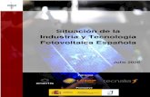 Situación de la Industria y Tecnología Fotovoltaica Española...Situación de la industria y tecnología fotovoltaica 8 En España en 2019, el volumen de generación con energía