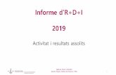 Informe d’R+D+I 2019 · 2020. 11. 13. · Recursos econòmics captats per investigador • La ràtio de fons d’R+D+I per investigador se situa al voltant dels 20.000€ per investigador