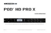 POD HD PRO X · 2015. 7. 28. · Volume/Pan & Modelos Wah ... El lugar para empezar es una de las pantallas de Inicio. ... POD HD Pro X Edit y una conexión USB podrás crear, escuchar,