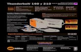 Thunderbolt · 2020. 9. 19. · 27,8 43,4 Dimensiones Altura: 10,5 pulg. (267 mm) Ancho: 7,125 pulg. (181 mm) Profundidad: 13,375 pulg. (340 mm) Thunderbolt® 160 y 210 Fuente de