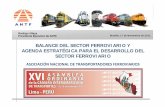 BALANCE DEL SECTOR FERROVIARIO Y AGENDA ESTRATÉGICA …citamericas.org/arquivos/4b67ded28eb93f11190d8f3f6d23ed2c.pdf · TLSA Ferrovía Transnordestina (remodelación de 550 km) 5,400