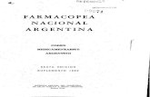 FARMACOPEA NACIONAL ARGENTINA · la Farmacopea Nacional Argentina - Sexta Edición (Codex Medi-camentarius Argentino), aprobada por Ley N9 21.885, el Suple-mento sobre Radioactividad,