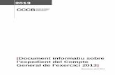 Document informatiu sobre l’expedient del Compte General de l’exercici 2013 …cccb.org/.../extra/doc_corpo/pressupostos/comptes_2013.pdf · 2015. 6. 30. · Balanç de Situació