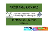 PROGRAMA BACHIBACiescanovas.es/documentos/PROGRAMA_BACHIBAC_2016.pdf · 2017. 10. 10. · • Lengua y Literatura francesas. • Historia de España y de Francia. El alumnado Bachibac