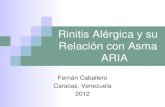 Rinitis Alérgica y su Relación con Asma - ACNP · Tipos de Rinitis Alérgica (RA) Prevalencia global de la rinitis alérgica perenne 1 Bauchau y Durham. Eur Respir J. 2004;24:758.