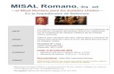 MISAL Romano 3ra - Be Missionary Disciples...MISAL Romano, 3ra ed. —el Misal Romano para los Estados Unidos — En la Arquidiócesis de Baltimore ¿Qué? Comisiones Litúrgicas Diocesanas