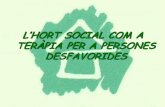 L’HORT SOCIAL COM A TERÀPIA PER A PERSONES DESFAVORIDES social_Rosa... · 2014. 10. 9. · El projecte de tenir un hort neix d’una banda per la motivació d’una part de residents