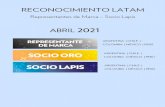 RECONOCIMI ENTO LATAM · 2021. 1. 19. · RECONOCIMI ENTO LATAM Representantes d e Marca – Director Esmerald a OCTUB RE 2020. ARGENTINA | CHILE | COLOMBIA | MÉXICO | PERÚ . ARGENTINA