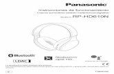 Modelo N. - Panasonic · 2019. 9. 10. · E Instrucciones de funcionamiento Cascos auriculares estéreo inalámbricos digitales Modelo N. RP-HD610N Le agradecemos haber adquirido