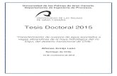 Tesis Doctoral 2015 · 2020. 5. 17. · Listado de Normas chilenas (NCh) de calidad de agua..... 36 Tabla 4. 2 ... para agua potable como para agua natural, según normativa chilena