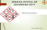 SEMANA ESTATAL DE SEGURIDAD 2019 estatal/SES STPS ERGONOMIA... · 2007. 1. 4. · Mexicana NOM-006-STPS-2014, Manejo y almacenamiento de materiales-Condiciones de seguridad y salud