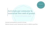 Activitats per estimular la motricitat fina amb el punxó.espaciopsicofamiliar.es/wp-content/uploads/2017/07/...Activitats per estimular la motricitat fina amb el punxó. Activitat