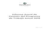 Informe Anual de Gestión del Programa de Trabajo Anual 2019 · 2020. 3. 12. · Informe Anual de Gestión del Programa de Trabajo Anual 2019 8 de 212 INTRODUCCIÓN A partir del 15
