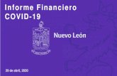 Informe Financiero COVID-19 · Gastos operativos relacionados - IVNL 150,000 familias 5.4 Exención fiscal ISN - SFYTGE 4,802 empresas y 24,529 empleados 5.8 Infraestructura de reconversión