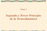 Segundo y Tercer Principio de la Termodinámica · 2019. 5. 24. · El Tercer Principio de la Termodinámica implica que si fuera posible alcanzar el “cero absoluto” de temperatura,