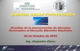 ENERGIA SOLAR FOTOVOLTAICA · 2018. 11. 1. · Ing. Alejandro Zitzer. ... • Estructuras de soporte: fija, seguidor de 1 eje y de 2 ejes. Planta solar fotovoltaica Cañada Honda
