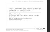 Resumen de Beneficios para el año 2021...Del 1 de enero de 2021 al 31 de diciembre de 2021 Resumen de Beneficios para el año 2021 Blue Shield AdvantageOptimum Plan (HMO) Plan de