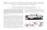 IEEE VTS Motor Vehicles Challenge 2020 - Energy Management ...€¦ · The third edition of the challenge, launched in August 2018 at Chicago, USA focused on the energy management