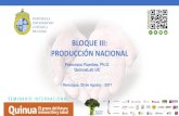BLOQUE III: PRODUCCIÓN NACIONAL · 2017. 9. 4. · 14 Análisis nutricional de semillas de quínoa del Norte y Centro -Sur de Chile. Semillas Quinoa Diámetro W 1000 (mm) (g) I Región