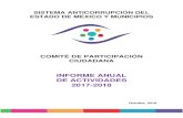 INFORME ANUAL DE ACTIVIDADES 2017-2018 - CPC Edomex · 2019. 3. 21. · y Municipios obliga al Comité de Participación Ciudadana (CPC) a aprobar su Informe Anual de Actividades