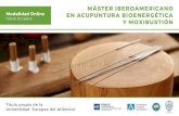 MÁSTER IBEROAMERICANO - MTCmaster-acupuntura-bioenergetica.mtc.es/pt/docs/catalogo... · 2019. 4. 17. · MSTER IBEROAMERICANO EN ACUPUNTURA BIOENERGTICA Y MOIBUSTIÓN Abstract programa