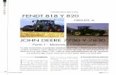 Comparativa dos a dos FENDT 818 Y 820 · 2009. 5. 22. · Marca Deutz John Deere Modelo TDC 2012 L06-4V PowerTech Plus N° cilindros / Cilindrada cm3 6/ 6 057 6/ 6 800 Diámetro/carrera