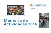 Actividades 2016 Memoria de - ASPACE Madrid · 2018. 4. 26. · Memoria de Actividades 2016. Señas de identidad ASPACE MADRID es u n a en ti d ad d e ámb i to au ton ómi co y si
