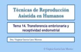 Técnicas de Reproducción Asistida en Humanos · 2020. 1. 9. · Día de la transferencia ! D2, D3, D4, D5, D6 y D7 Introducción de los embriones en el útero por Vía vaginal.