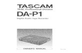 DA-P1rajaleid/manuals/TASCAM-DA-P1-DAT... · Title: DA-P1.fm Author: Aho Created Date: 1/19/2000 3:14:40 PM