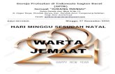 WARTA JEMAAT · 2020. 12. 29. · WARTA JEMAAT 27 Desember 2020 - Edisi46/I/2020 Gereja Protestan di Indonesia bagian Barat (GPIB) Jemaat "JURANG MANGU" Ruko Ganda Asri Blok B No.11