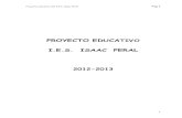 I.E.S. ISAAC PERAL€¦ · 2012-2013 . Proyecto educativo del I.E.S. Isaac Peral Pág 2 2 ... 3.2. Planificación de las sesiones de evaluación: La organización de la evaluación