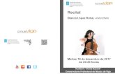 Programa man BLANCA LÓPEZ RUBAL 19 12 17 · 2017. 11. 14. · Auditorio “David Russell” Conservatorio Profesional de Música de Vigo Recital Blanca López Rubal, violonchelo