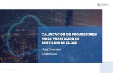 CALIFICACIÓN DE PROVEEDORES EM LA PRESTACIÓN ... - Calificacion de...2020/10/04  · único para administrar Cloud públicas, privadas, híbridas o de Edge •Orquestación de recursos