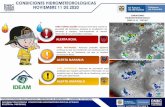 CONDICIONES HIDROMETEOROLOGICAS NOVIEMBRE 11 DE 2020 · 2020. 11. 11. · Tablazo, Toroki, Maisichi, Urriamana, Mantekainek, Wayuchirikay, producto de la tormenta tropical ETA (05/11/2020).