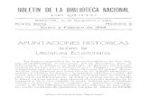 APUNTACIONES HISTORICAS - Gobrepositorio.casadelacultura.gob.ec/bitstream/34000/1509/... · 2015. 7. 6. · APUNTACIONES HISTORICAS sobre la Literatura Ecuatoriana La áspera rugosidad