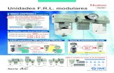 Nuevo Unidades F.R.L. modulares RoHS - SMC · Unidades F.R.L. modulares RoHS (excepto AF10-A, AF50-A, AF60-A, AW10-A) Protección del vaso transparente AR AW Caída de presión: Conexión