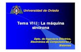 Tema VIII: La máquina síncrona · 2020. 6. 11. · Tema VIII: La máquina síncrona Universidad de Oviedo Dpto. de Ingeniería Eléctrica, Electrónica de Computadores y Sistemas