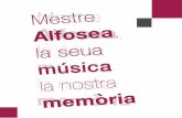 TarjExpos Mestre Alfosea La seua · José Alfosea Pastor va nàixer al nostre poble en 1891. A banda de compositor i director, sabia tocar el violí, la guitarra, el clarinet i el