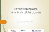 Revisión bibliográfica: Arteritis de células gigantesArteria temporal: nódulos/ pérdida sensibilidad/ausencia de pulso 15% neuropatías: mono/polineuropatías de las extremidades