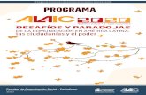 FINAL Programa XV Congreso de ALAIC · 2020. 10. 30. · XV Congreso de la Asociación Latinoamericana de Investigadores de la Comunicación PROGRAMA Facultad de Comunicación Social