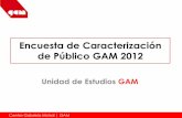ESTUDIO DE PÚBLICOS GAM 2011 · 2016. 5. 26. · Centro Gabriela Mistral | GAM En cuanto a la edad, se mantiene la tendencia del año 2011, con un público mayoritariamente menor