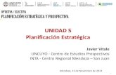 UNIDAD 5 Planificación Estratégica...1 Mendoza, 12 de Noviembre de 2013 UNIDAD 5 Planificación Estratégica Javier Vitale UNCUYO - Centro de Estudios Prospectivos INTA - Centro