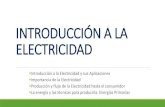 INTRODUCCIÓN A LA ELECTRICIDAD · 2020. 9. 1. · Introducción a la Electricidad y sus Aplicaciones La Electricidad es una de las Ciencias que ha transformado la historia de la