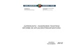 AURREKONTU - EGOERAREN TXOSTENA INFORME DE … · 2016. 10. 11. · El presente informe muestra el grado de ejecución presupuestaria del ejercicio 2010, a 30 de noviembre tanto en