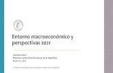 Entorno macroeconómico y perspectivas 2021...2021/01/22  · Entorno macroeconómico y perspectivas 2021 Carolina Soto * Miembro Junta Directiva Banco de la República Enero 22, 2021