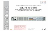 Manual de funcionamiento Cargas Electrónicas Serie ELR 9000€¦ · Manual de funcionamiento ¡Atención! Esta documentación tan solo es válida para equipos con firmware «KE: