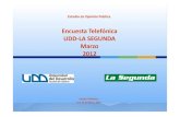 Encuesta Telefónica UDD-LA SEGUNDA Marzo 2012gobierno.udd.cl/.../enc_2012_encuesta_la_segunda_marzo.pdf · 2015. 1. 23. · Estudio de Opinión Publica. Encuesta Telefónica UDD-LA