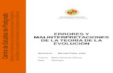 Errores y Malinterpretaciones de la Teoría de la Evolución J ...tauja.ujaen.es/bitstream/10953.1/11448/1/BERNAD_COBO...Errores y Malinterpretaciones de la Teoría de la Evolución