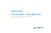 Anexo Listado Tarifario - tpc.cltpc.cl/wp-content/uploads/2021/01/Anexo-Listado-Tarifario-TPC_202… · TSE 133 Trabajo muerto, tiempo en espera y no provisión de trabajo en la nave